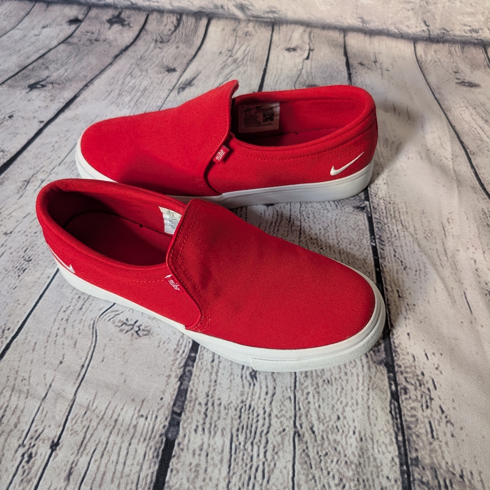 Red NIKE Slip-On Sneakers